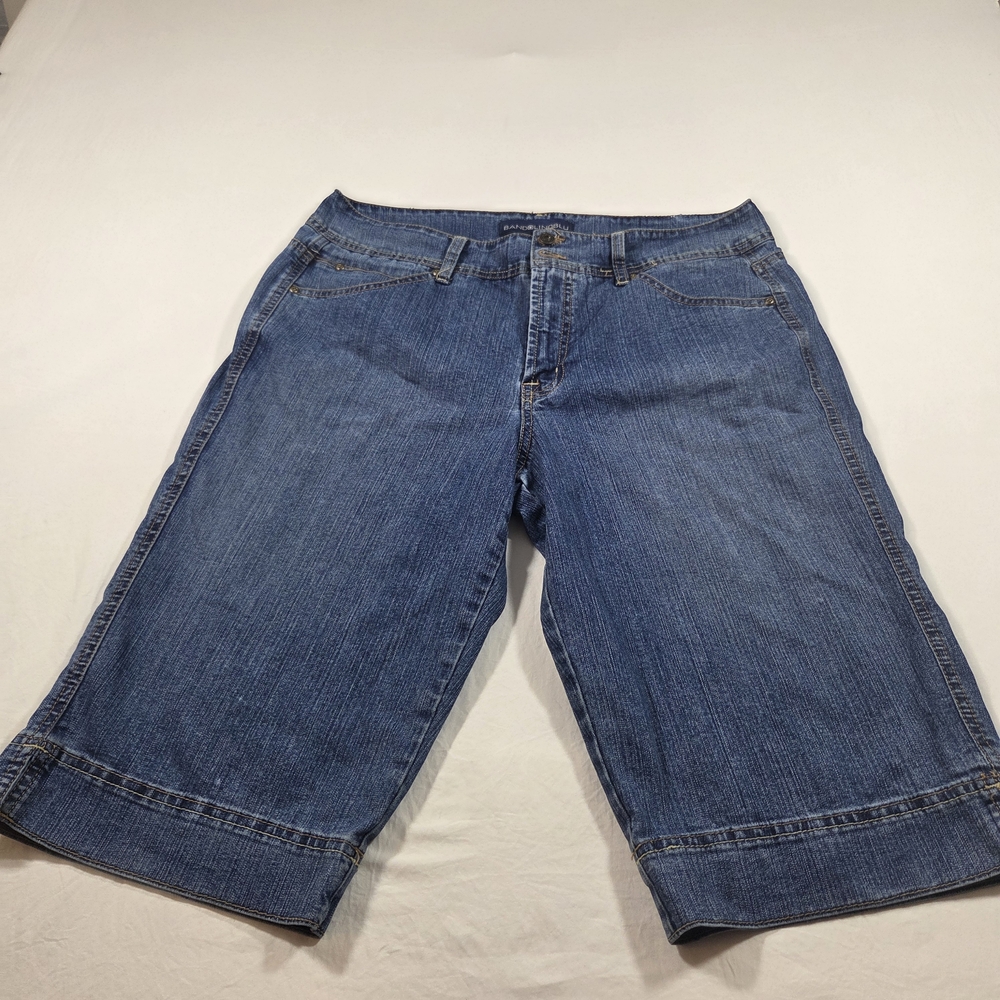 BandolinoBlu Capri 90s Y2K Denim Chunky Women's 14 Classic Blue Capris